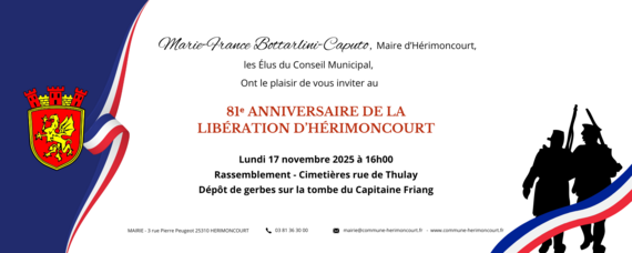 81e anniversaire de la libération d'Hérimoncourt