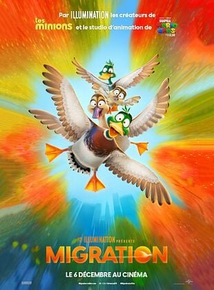 Projection en plein air du film MIGRATION