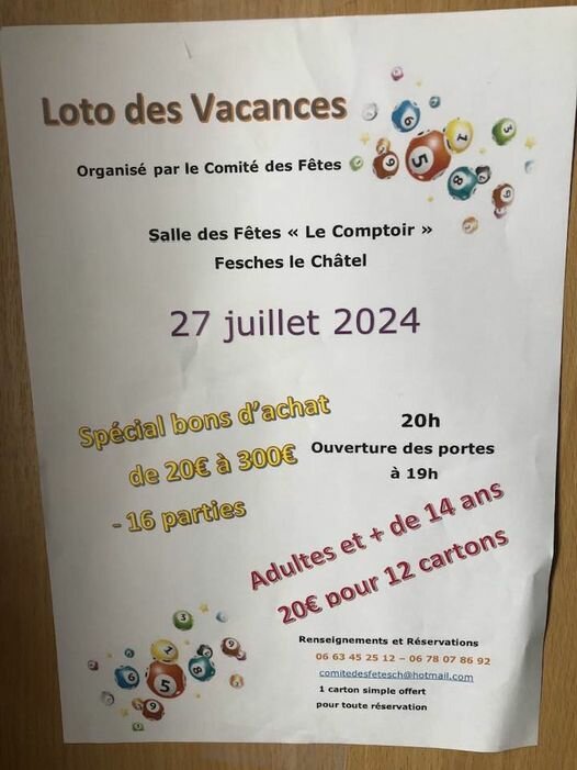 LOTO DES VACANCES