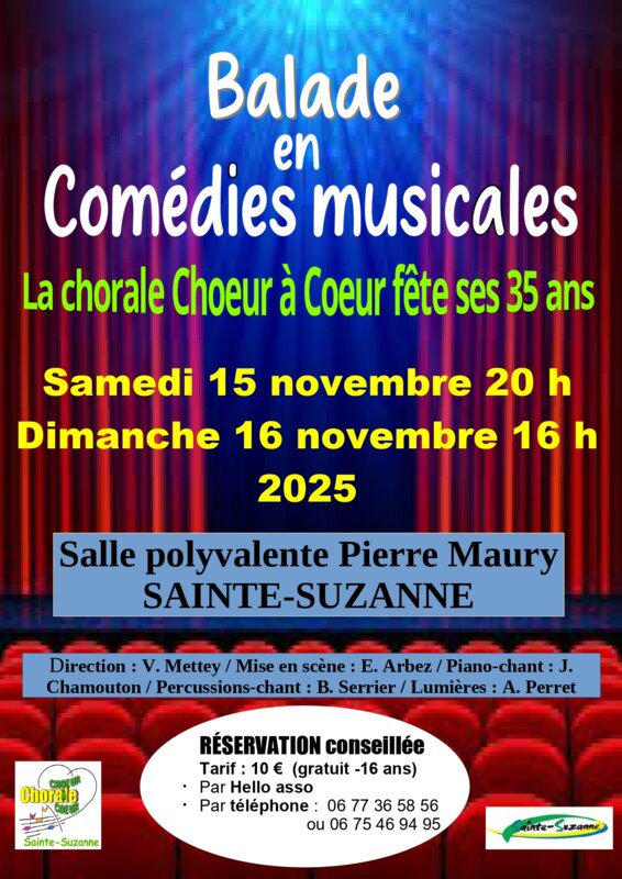 BALADE EN COMEDIES MUSICALES: 35 ans de la chorale