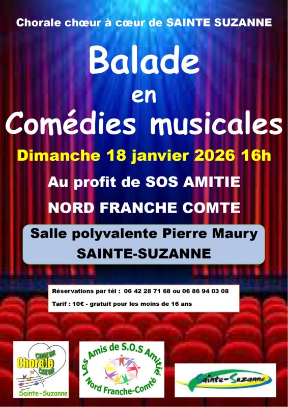BALADE EN COMEDIES MUSICALES avec SOS amitié