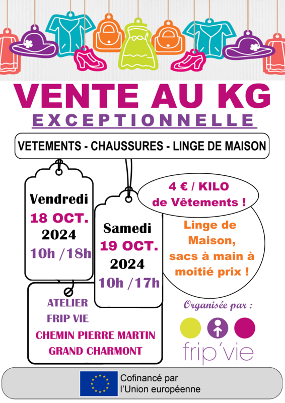 Vente au kilo de vêtements