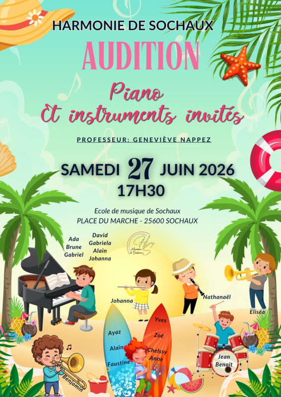 AUDITION DE PIANO ET INSTRUMENTS INVITES