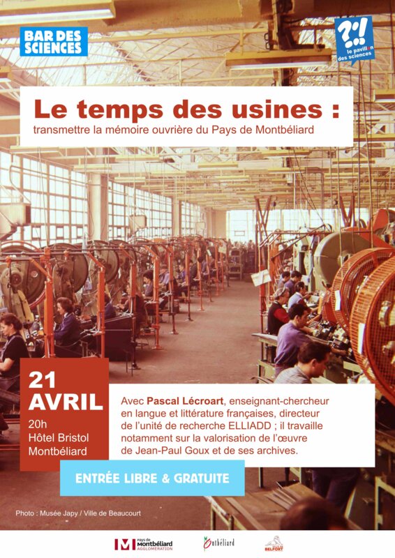 Bar des sciences "Le temps des usines"