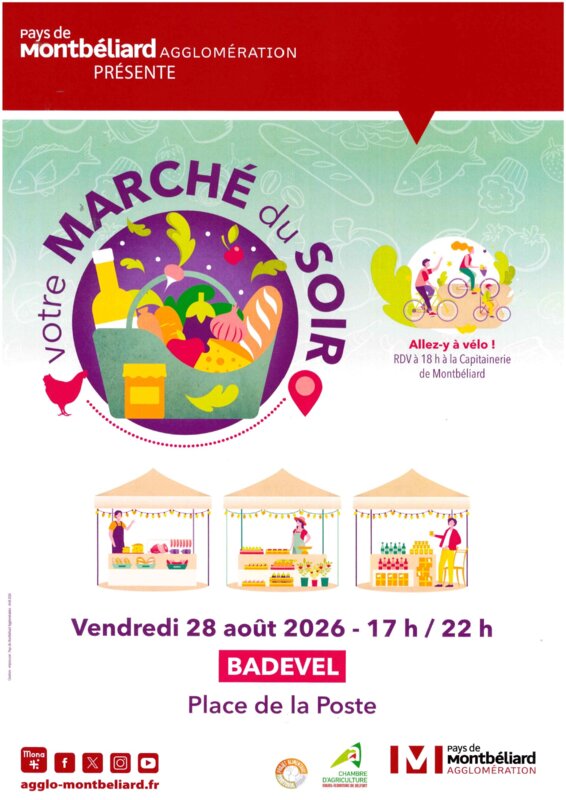 Marché du soir PMA à BADEVEL, Place de la Poste