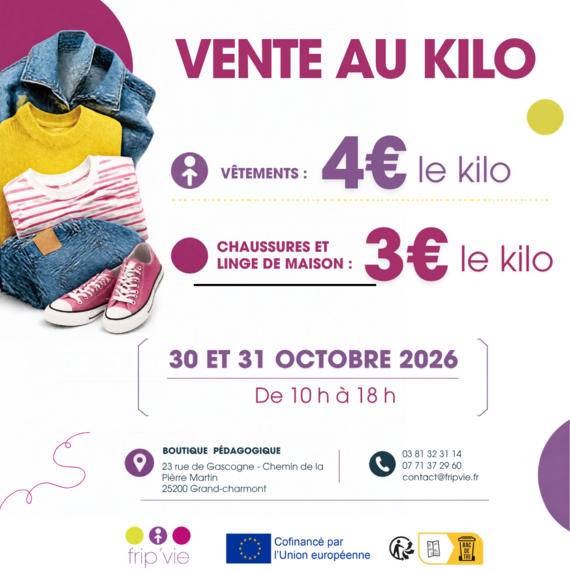 VENTE AU KILO  Vêtements et chaussures