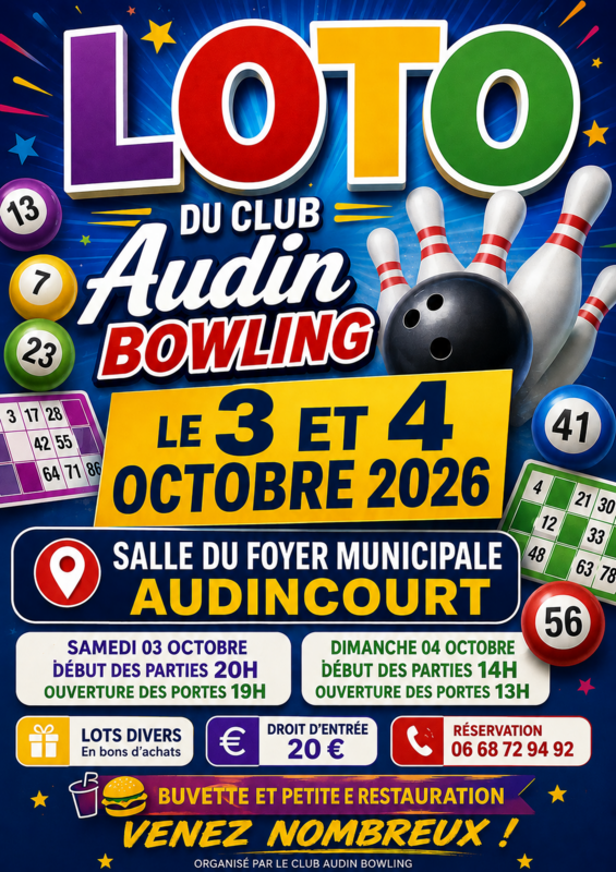 Loto du club Audin Bowling