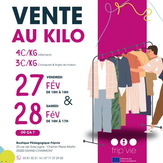 Vente au kilo de vêtements & chaussures