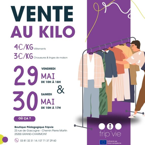 Vente au kilo de vêtements & chaussures