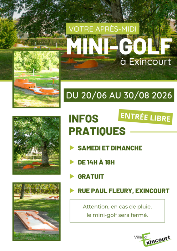 Ouverture Mini-golf d’Exincourt
