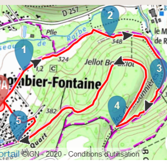 Petite boucle au-dessus de Colombier-Fontaine