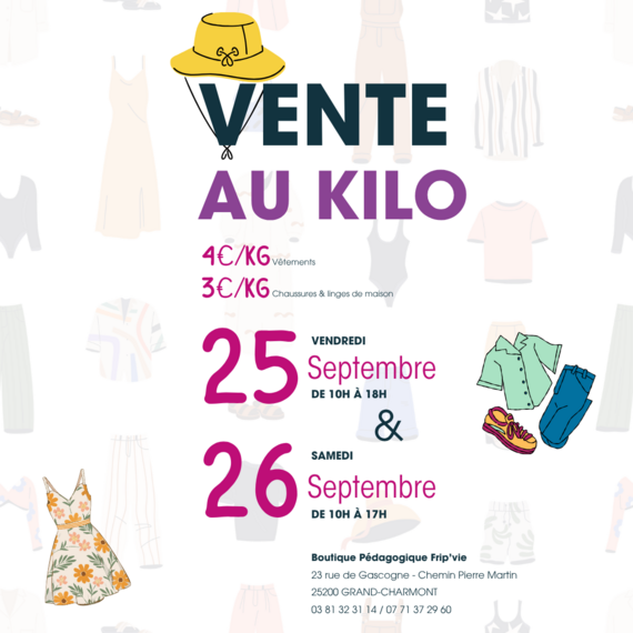 VENTE AU KILO  Vêtements et chaussures