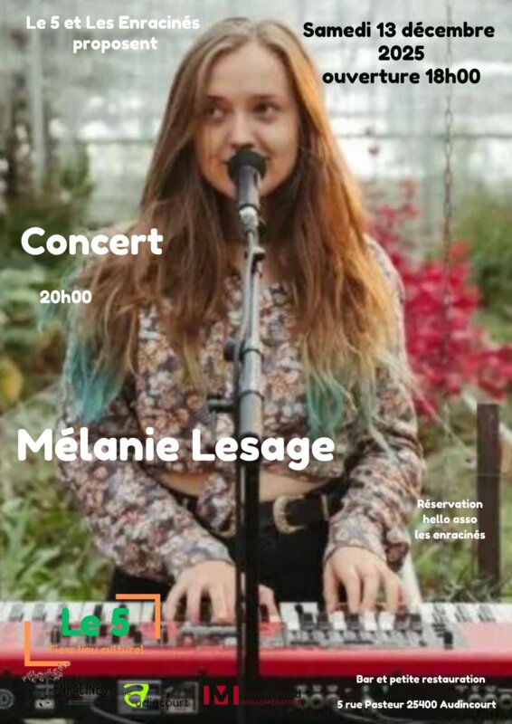 Concert Mélanie Lesage au 5