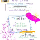 Atelier cartes postales et tampons