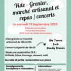 Vide-greniers, marché artisanal, repas concerts