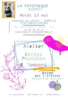 Atelier cartes postales et tampons