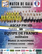Match ASCAP N2F vs Equipe de France militaire