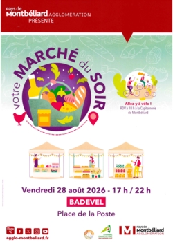 Marché du soir PMA à BADEVEL, Place de la Poste