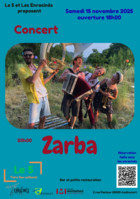 Concert Zarba le samedi 15 novembre 2025 - 20h00