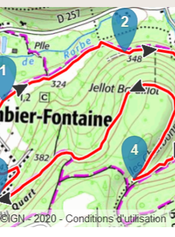 Petite boucle au-dessus de Colombier-Fontaine