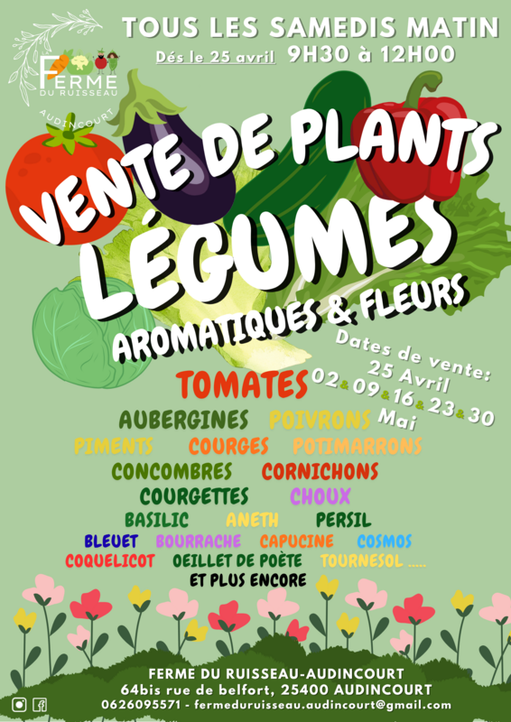 Vente de plants à la ferme