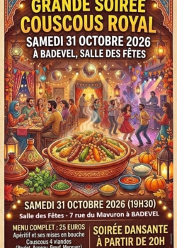 Soirée "Couscous Royal" organisée par le FSC Mavuron